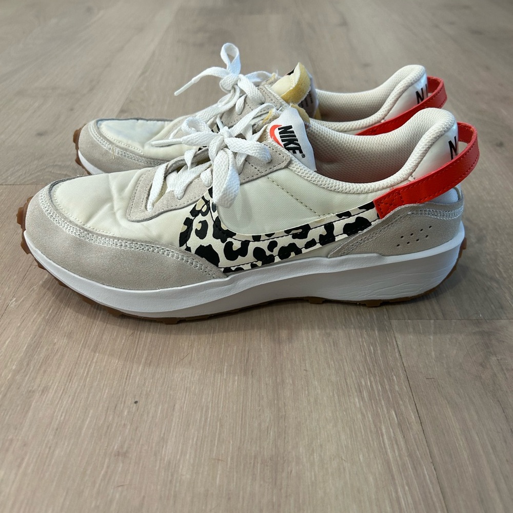 Nike White and Orange Athletic Waffle Shoes - Picture 6 of 7